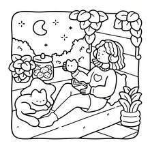 1pc Healing Stress Relief Coloring Book, Soft Paper Coloring Booklet, Sweet Warm Healing Style, Comfortable Private Scene Patterns For Girls, Pink And White Color Scheme, With Butterfly Decorative Mirror Details, Therapeutic Stress Relief Coloring, Suitable For Stationery, School Supplies, Perfect Gift For Girls, Wedding Season, Back To School Season - Girl Spaces2 - View 2