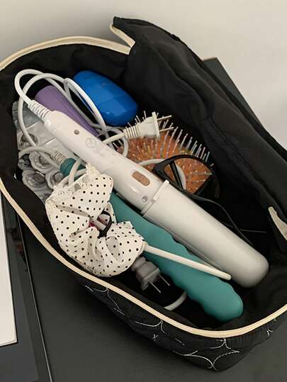 Large-Size, High-Capacity Makeup Bag, Hair Dryer, Curling Iron, Multi-Functional Storage Bag, Portable Travel Protective Cover, Organizer Bag