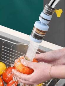 1pc Kitchen Faucet Filter - Home Faucet Water Purifier And Splash Extender, Fits Faucets 15mm To 32mm In Diameter. It Features 360° Swivel Faucet, Universal Filter, And 6-Layer Fine Filtration System To Easily Remove Various Impurities.