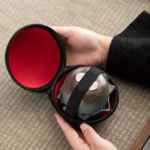 1 Set Portátil de Té para Viajes al Aire Libre, Juego de Tetera Compacto Pequeño, Taza de Cerámica de Preparación Rápida, 1 Tetera y 2 Tazas de Té - Verde - Ver 10