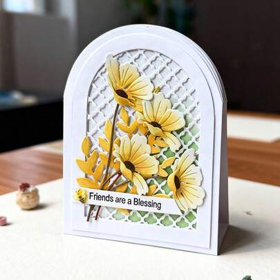 Creative Flower Cutting Dies, DIY Scrapbooking Album And Embossing Stencil, Greeting Card Making Tool, Card Paper Cutting Crafts ,Gift Card Making Template Die Cuts.