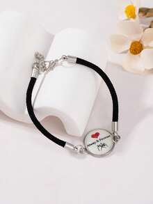 2件套时尚个性化承诺夜光情侣/闺蜜手链套装，适合日常佩戴和装饰，可作为情人节礼物送给朋友、家人、妻子或情侣。 - 彩色 - 查看 2