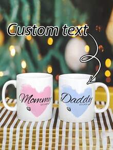 1个定制咖啡杯，可定制您的照片/姓名，个性化杯子，浪漫饮具，男女皆宜，是送给家人和朋友的理想礼物，适合万圣节、圣诞节、周年纪念日、作为纪念品，也适合公司、个人、办公室使用，是秋冬季的理想礼物。