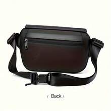 Men's Oblique Shoulder Bag, Functional Cycling Chest Bag, Fashion Messenger Bag For Commuting - Black - View 7