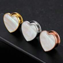 2件装优雅心形耳廓耳扩，不锈钢材质，适合穿刺佩戴，可拉伸耳洞，是送给女性的礼物。 - 1334 - 查看 4