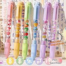 1 Box 2pcs Erasable Gel Pens Set, Cute Cartoon Design Retractable Ballpoint Pens With Blue Ink, Essential Stationery For Back To School - Multicolor - View 4