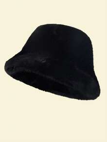 1 chiếc mũ tai bèo bằng len màu trơn cổ điển dành cho nữ, kiểu Hàn Quốc, mũ ấm áp che nắng đa năng dành cho học sinh, mùa đông. - Nhiều màu - Xem 19