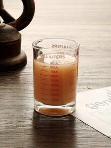 1 pieza/Vaso medidor marcado, Jarra de 3 onzas con fondo pesado, Taza de espresso marcada, Vaso pequeño redondo para licores, Vaso pequeño, Para vodka, whisky, tequila, espresso, bebidas espirituosas, Utensilios de bar - Multicolor - Ver 6