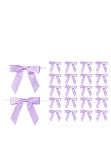 50 piezas de lazos de cinta de satén de color lila de 2.5" para envolver regalos, bolsas de golosinas, pasteles, globos, fiestas de cumpleaños, decoraciones de boda - Púrpura polvoriento - Ver 7