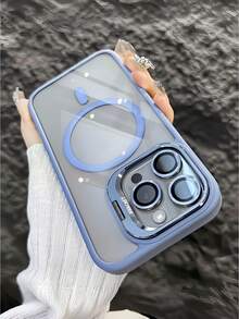 Funda de teléfono magnética premium súper protectora anti-caída, compatible con iPhone Air 17 16/15/14/13/12/11 Pro Max Plus, con soporte y protección de lente de vidrio trasero - Celeste - Ver 23