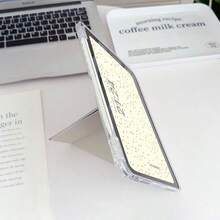 Polka Dot This Minimalist Y-Shaped Folding Acrylic Transparent Crystal Tablet Case Is Compatible With Pad Mini 6/7/9.7/10.2/10.5/10.9/12.9/13/Pro 11 (10th Generation). The Case Supports Multi-Angle Adjustment, Six Stand Placement Options, A Built-In Pen Slot, A Transparent Back Cover, Drop Protection, And Automatic Wake/Sleep Functions. - Multicolor - View 2