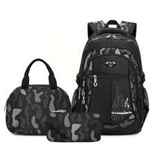 Camouflage Print Boys Backpack For School Camouflage School Bags Backpacks For Boys B-Backpack-Yellow - Style B - Grey - View 1