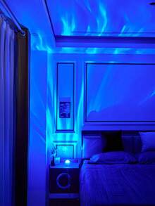 1pc Aurora & Wave Projection Lamp - 16 Colors RGB LED Mood Light With Remote Control, USB Powered, Northern Lights & Ocean Wave Night Light For Bedroom, Party Decor And Meditation | Perfect Gift - Multicolor - View 8