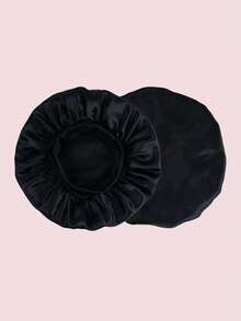 1pc Solid Color Satin Sleep Cap, Suitable For Daily Wear