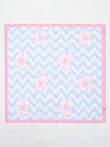 1pc Simple Printed 70cm Square Scarf, New Spring Bandana For Women, Versatile Waist Belt, Bag Decor, Headband, Fashion Neckerchief - Multicolor - View 3