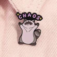 1 Piece Cute Cartoon Raccoon Pin, Suitable For Backpack Clothing Hat, Gift For Friends - Nhiều màu - Xem 4