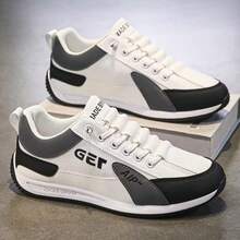 Men's Fashion Casual Sports Shoes, Comfortable Breathable Running Shoes, Suitable For Outdoor Walking And Running - White - View 4