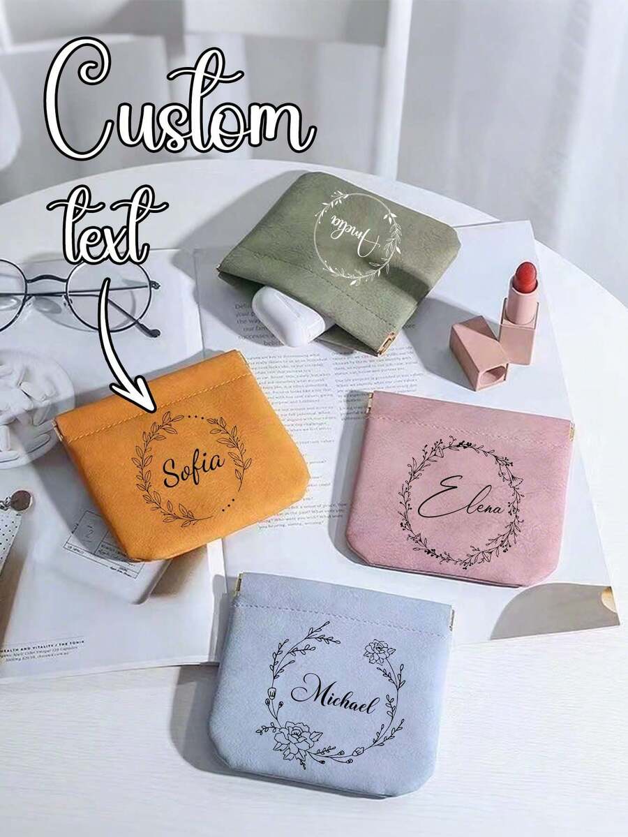 Customized Lipstick Storage Bag, Customized Travel Storage Bag, Personalized Storage Pouch, Gift For Friends, Bridesmaids, Birthday, Valentine's Day