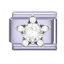 1pc Lavender Series DIY Modular Bracelet, Featuring Butterfly, Shell, Heart, Moon Elements, Rhinestone Design, Urban Casual Style, Essential For Christmas & Halloween, Autumn Tones, Local , Practical & Fashionable, Christmas Style, Charming Design, Stainless Steel Jewelry, Christmas Decor - M293579 M293580 - View 22