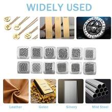 Square/Round Textured Punch Stamp Tools - DIY Jewelry Making Handcraft And Art Punching Kit, 12 Shapes Available
