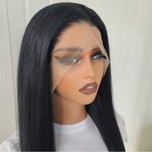 NATAN [耐热蕾丝假发] 13x4 耐热无胶高密度直发蕾丝前假发，女士 - 优雅黑色全自然直发 - 自然色&黑色系 - 查看 2