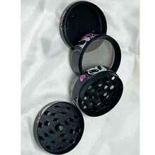 4-Layer Pink Heart Skull Grinder, Manual Metal Grinder, Kitchen Tool, Tobacco Accessory, Health & Home Goods - Multicolor - View 5