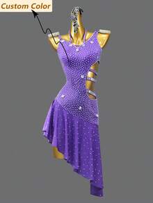 ABC Dancing New Latin Dance Dress, Dance Competition Costume, Adult Girls Dance Party Outfit, Outdoor Cha Cha Sexy Skirt - Multicolor - View 2