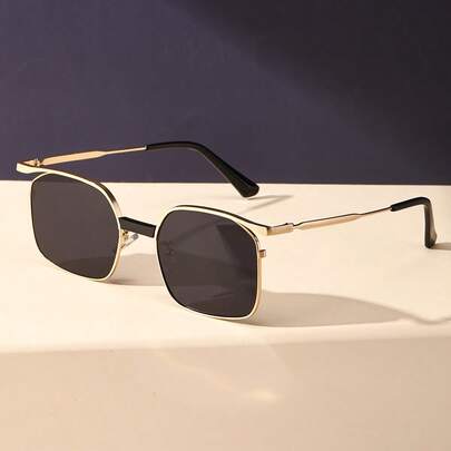 1pc Fashionable Men's Eyeglasses With Unique Frame And Lens Design, For Everyday Wear