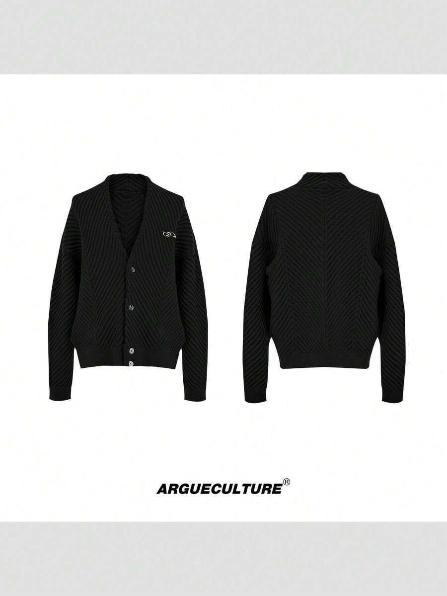 Men Cardigans - Black - View 1