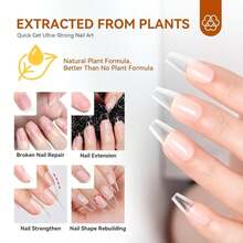 SAVILAND Clear Builder Nail Gel - 15 Ml Builder Nail Gel In A Bottle Nail Extension Gel Hard Gel Nail Strengthener Rich In Castor Oil &Amp; Vitamin E For Damaged Nails Nail Repair Reforcement Art - ColorA - 查看 4