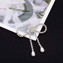 1pc Sparkling Crystal Butterfly Brooch, Wedding Style, Summer