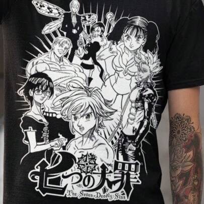 Nanatsu No Taizai T-Shirt, The Seven Deadly Sins Shirt, Anime Shirt, T Shirt, Manga, Meliodas, Ban, Escanor, T-Shirt, Aesthetic, Unisex Tee