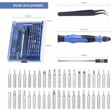 VCELINK 45-In-1 Magnetic Precision Screwdriver Set With 42 Bits & Tweezers Extension Shaft - Mini Small Screwdriver Kit Suitable For PC, Phone, Laptop Repair, Electronics, Smartphones, Tablets, Devices - Professional Kit - Blue - View 3