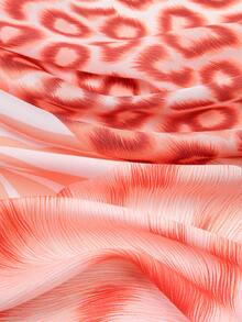 1pc Simple Printed 70cm Square Scarf, New Spring Bandana For Women, Versatile Waist Belt, Headband, Headwrap, Fashion Neckerchief - Multicolor - View 4