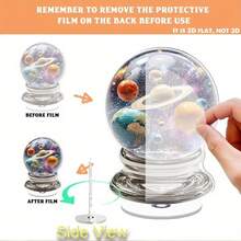 2D Flat Printed Rotating Ball Decor - 360° Rotating Space Ball With Solar System, No Power Needed, Indoor/Outdoor Decor, Suitable For Home, Office, Classroom - Perfect Holiday, Birthday Gift - Modern Astronomy Decor, Solar System Ball, Solar Display Stand, Large Rotating Earth Ball, Rotating World, Large Rotating Earth Ball, Spanish, Apartment Decor, Home Decor - Multicolor - View 7