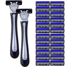 Manual Shaving Razors, 3-Layres Blade Razors, Replacement Razor Blades, Hair Care Tools, Traditional Safety Razors For Smooth Shaving Travel