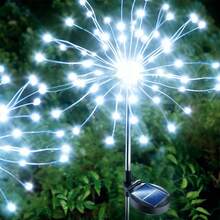 1个太阳能烟花灯 LED户外防水地插灯 时尚花园草坪灯 适用于花园庭院派对节日游泳池草坪街道购物中心情人节装饰 - 太陽能煙火燈 - 查看 9