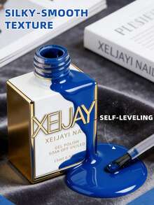 XEIJAYI 1瓶15毫升蓝色凝胶指甲油入门装，纯可卸免擦拭指甲油，适合所有季节 - 藍色 - 查看 4