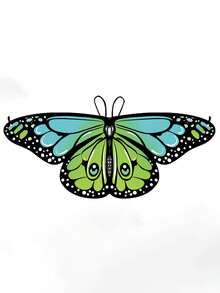 Áo choàng hình cánh bướm, chất liệu lụa mềm mại, phụ kiện trang phục biểu diễn sân khấu, đạo cụ tiệc tùng, nhiều kiểu dáng và màu sắc, quà tặng ngày lễ Halloween. - Nhiều màu - Xem 30