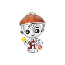 1 Silver-Plated Pendant Bead, Chinese New Year Tiger-Head Hat Girl Bead, Chinese New Year Top Scholar Bead, Chinese New Year Lucky Red Horse Pendant, Chinese New Year Tiger-Head Shoe Pendant, Chinese Good Luck Koi Pendant, Matryoshka Surprise Box Charm, Spring Festival Firecracker Celebration Pendant, Cute New God Of Wealth Bead - Multicolor - View 15