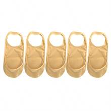 5 Pairs Summer Thin Seamless Silky Invisible Non-Slip Loafer Socks, Soft Breathable - Multicolor - View 13