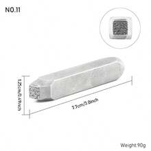 Square/Round Textured Punch Stamp Tools - DIY Jewelry Making Handcraft And Art Punching Kit, 12 Shapes Available