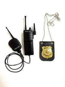 合金侦探徽章角色扮演玩具套装，制服（包括侦探徽章、手铐、服装配饰） - 彩色 - 查看 11