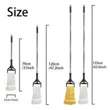 WetMop For Floor Cleaning, Heavy Duty Mop With 2 Mop Heads, Long Handle Cotton Mop For Home Garage Restaurant Office Warehouse - 如圖235 - 查看 2