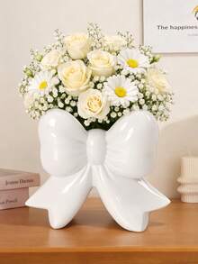 1个粉色/白色蝴蝶结花瓶，装饰花瓶，桌面摆件，家居/客厅装饰 - 彩色 - 查看 7