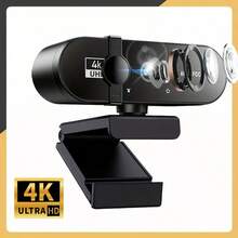 4K/2K/1080P USB Webcam With Auto Focus And Privacy Cover | Plug And Play, Compatible With PC/Laptop, Zoom, Live Streaming And Remote Work