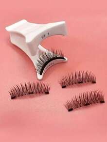 Set de pestañas magnéticas 3D - No se necesita pegamento, fácil de usar, reutilizable e impermeable, adecuado para maquillaje natural, eventos y uso diario - Multicolor - Ver 14