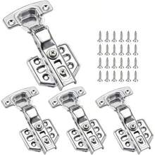 Bisagras ocultas de acero inoxidable con cierre suave, de media superposición, paquete de 4 - Multicolor - Ver 9