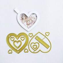 1pc 4.25*2.05 Inch Delicate Heart-Shaped Gift Round Photo Frame Creative Metal Cutting Mold, New Mold Suitable For DIY Holiday Handmade Card, Scrapbooking, Wall Decor - Single Piece - View 6