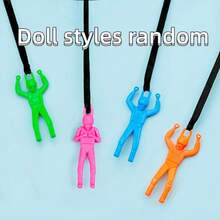 1个圣诞装饰降落伞玩偶，户外手抛飞行玩具，适合儿童